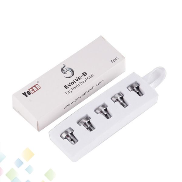 

Authentic Yocan Evolve-D Coil Replacement Dual Coils Head For Vaporizer Evolve D Kit Electronic Cigarette 100% Original DHL Free