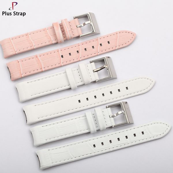 

plus strap white watchband female leather hand band white strap ladies for 17mm 1187023/1160308 model women leather wristband, Black;brown