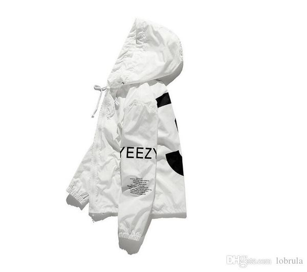 

Ca ual jacket men kanye hip hop windbreaker tour 3 jacket men women treetwear fa hion outerwear uniform coat black white yeezu y3 jacket