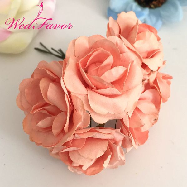 2018 3 5cm imitation mulberry paper flowers artificial scrapbooking rose bouquet for garland corsage box wedding decoration from onecolor 26 42 paper flower plant