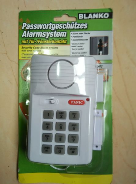 Security Keypad Door Alarm System With Panic Button For Home Shed