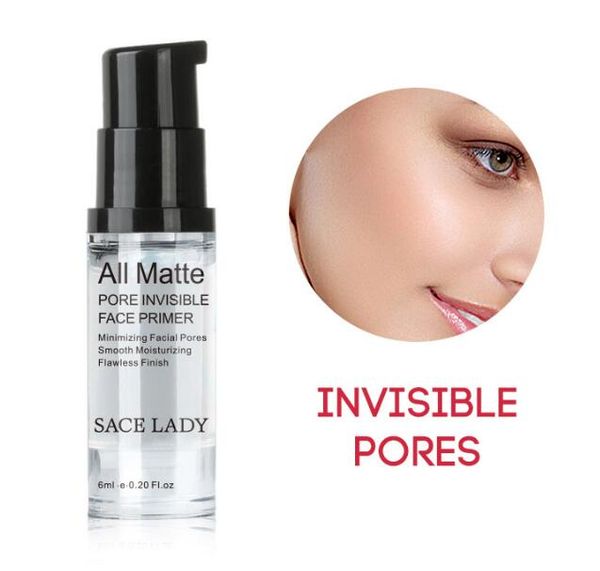 DHL gratuito DSACE LADY All Matte Pore Invisible Face Primer Levigante Idratante Finitura impeccabile Base per trucco Dimensione campione 6ml Trucco viso