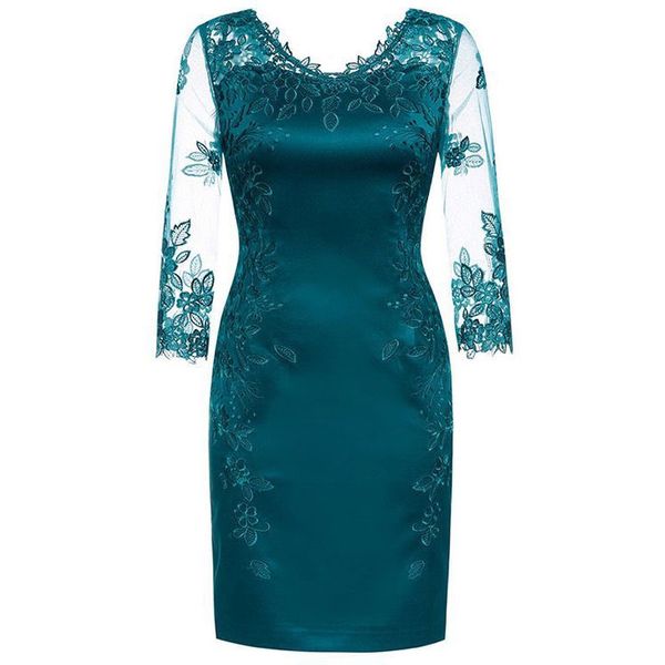 

long sleeves sheath knee length mother of the bride dresses with lace appliques for wedding party mother of the groom dresses, Black;coppery