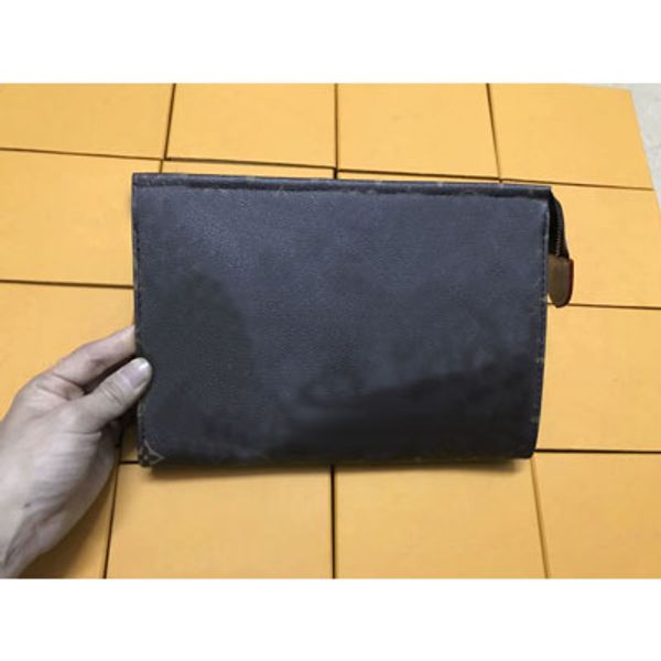 

new travel toiletry pouch 26 cm protection makeup clutch women genuine leather waterproof 19 cm cosmetic bags for women + dust bag