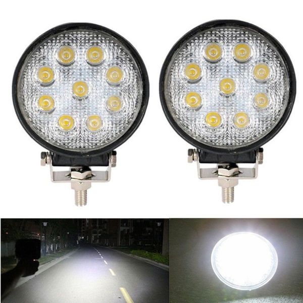 

27w car led offroad work light bar for jeep 4x4 4wd awd suv atv golf cart 12v 24v driving lamp motorcycle fog light
