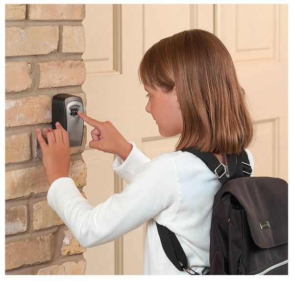 

4 digit wall mounted combination password keys hook organizer boxes outdoor safe key box key storage organizer