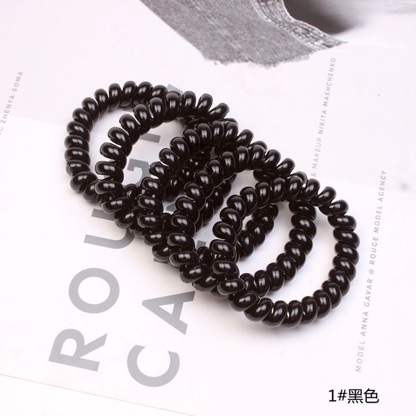 

new 10pcshair scrunchie transparent telephone wire elastic hairbands for children in small size 15 colors available, Brown