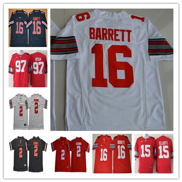 

Men's J.K. Dobbins Barrett Ohio State Buckeyes Mike Weber Jr. 15 Ezekiel Elliott 97 Joey Bosa 16 J.T. College Stitched jerseys