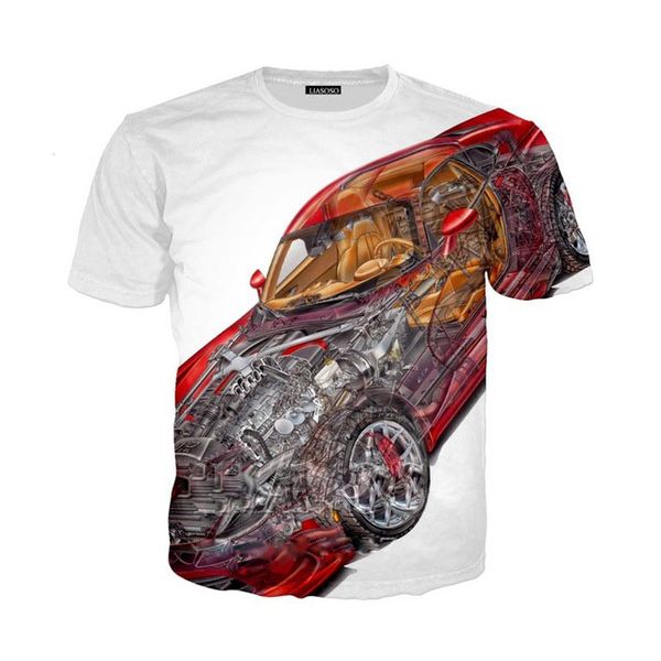 

2018 new men women 3d print red supercar engine hipster car tees mechanical harajuku t shirt/hoodie/sweatshirt 5xl, White;black