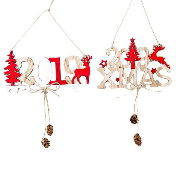 Christmas Door Signs New Year 2019 Xmas Door Wall Hanging Decorations For Home Office Cafe Restaurant Party Decoration Gift Y18102609 Canada 2019 From