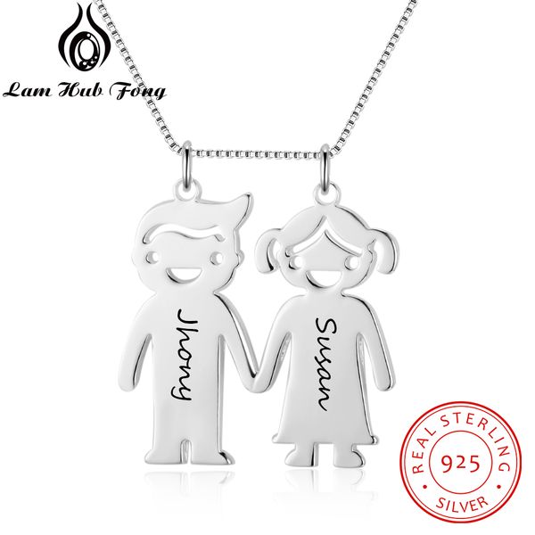 

925 sterling silver necklaces lovers pendants diy engrave name necklaces valentine's day anniversary romantic gift(lam hub fong