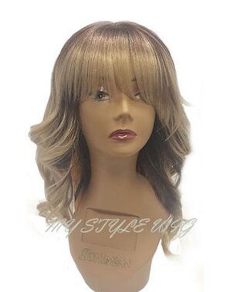 

signature synthetic full wig - banana, Black;brown