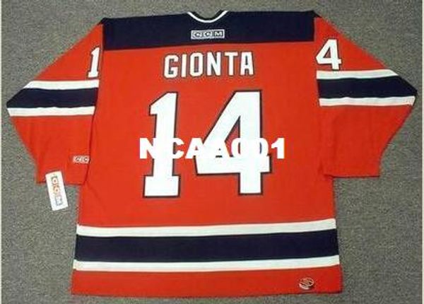 

мужчины #14 брайан gionta нью-джерси дьяволы 2005 ccm ретро хоккей джерси или пользовательские любое имя или номер ретро джерси, Black;red