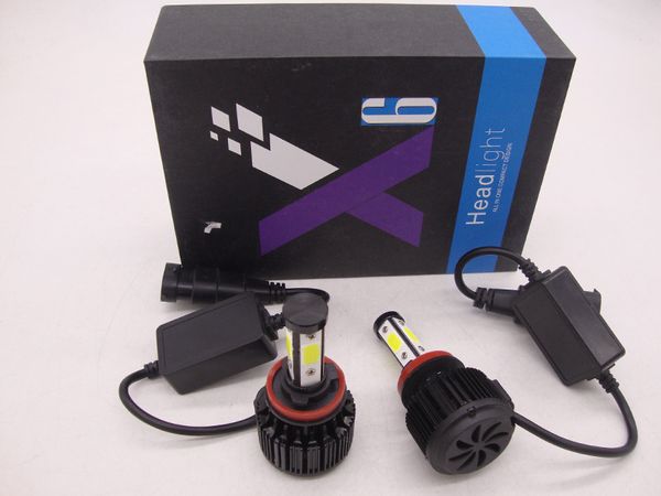 

h1 h4 h7 h11 9007 400w 40000lm cree led headlight kit hi-lo beams bulbs 6000k white