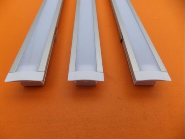 Gratis Verzending Fedex LED Aluminium Profiel Zilver U-Vorm Interne Breedte 12mm Kanaalsysteem met Cover voor LED Strip Verlichting Installaties