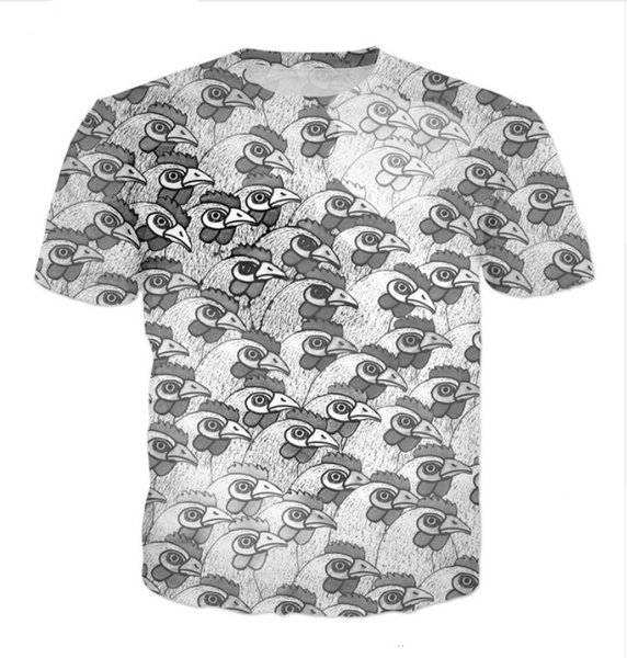 

2018 new fashion womens/mens summer ahegao hen beast funny 3d print casual short sleeve t-shirts tx121, White;black