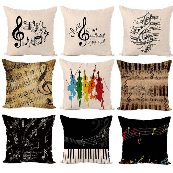 

новый наволочка горячая хлопок цифровой печати белье континентальный музыка символ диван наволочка подушка обложка главная текстиль украшени