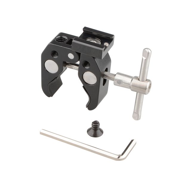 

camvate super clamp with 1/4" 3/8"thread hole cold shoe mount item code: c1814