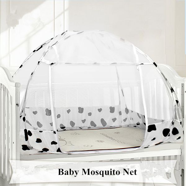 

120*80cm floding baby bed mongolian yurt mosquito net portable baby crib mosquito netting travel zipper door beds