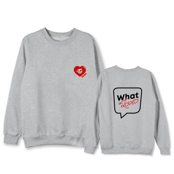 

twice what is love concert pullover sweatshirt long sleeve men sweatshirts for spring autumn, Black