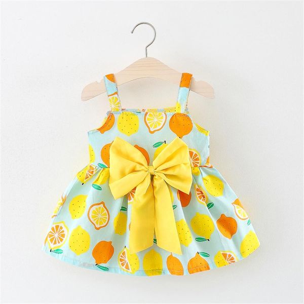 

sling print tutu dress kids princess beach party dresses fashion summer newborn 1-2 years birthday outfit vestido baby clothes, Red;yellow
