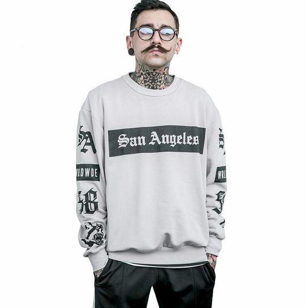 

Male Sweatshirt Men Skateboard Tracksuit Hip Hop Clothing Oversized Kanye West Tiger Printed Swag Hoodies Free Shipping