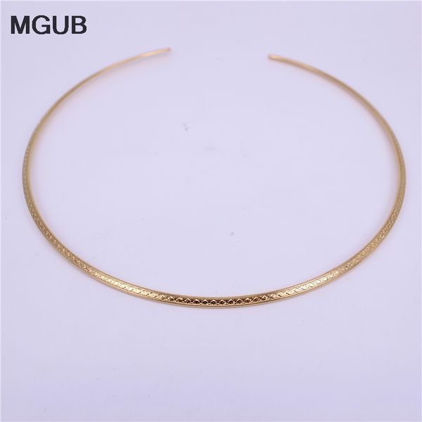 

mgub 316l stainless steel jewelry collar 3mm gold color adjustable size men and women wear lh541, Silver