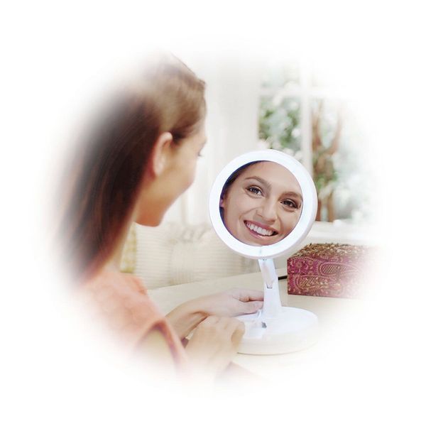 

my fold away make up led mirror 360 degree rotation touch screen make up cosmetic folding portable compact pocket mirrors