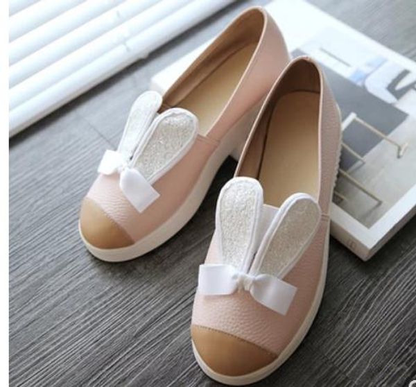 

send 2018 spring and autumn new style shallow mouth round head flat bottom blue patchwork princess shoes, Black