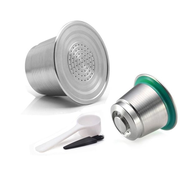 

stainless steel coffee capsules reusable nespresso capsules refillable pods compatible with machines like nespresso-u pixie maestria