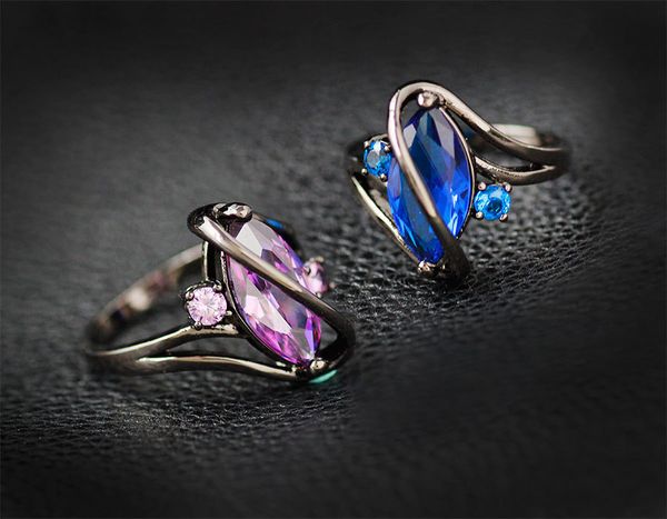 

ring women new design diamond funny gifts 2018 wholesale jewelry stores mix colors 10paris a lot diamond jewelry valentine's day hot, Silver