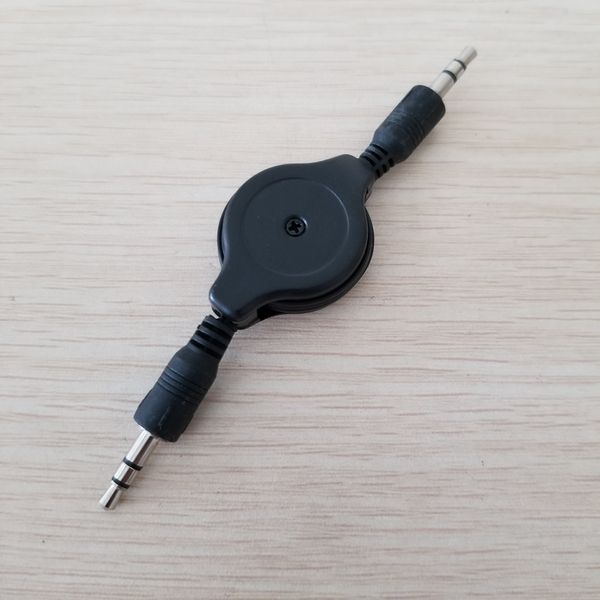 

retractable audio aux cable male to male for mobile phone car audio 3.5mm