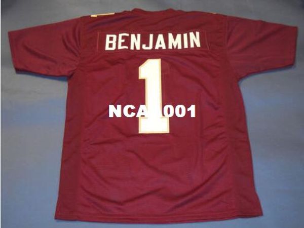 

custom men #1 kelvin benjamin fsu seminoles college jersey red florida state college jersey size s-4xl or custom any name or number jersey, Black;red