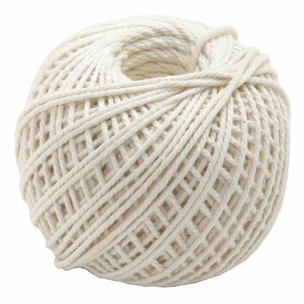 

cotton twine 220-feet cooking butcher's cotton twine meat prep and trussing turkey strings zy crochet yarn, Black;white