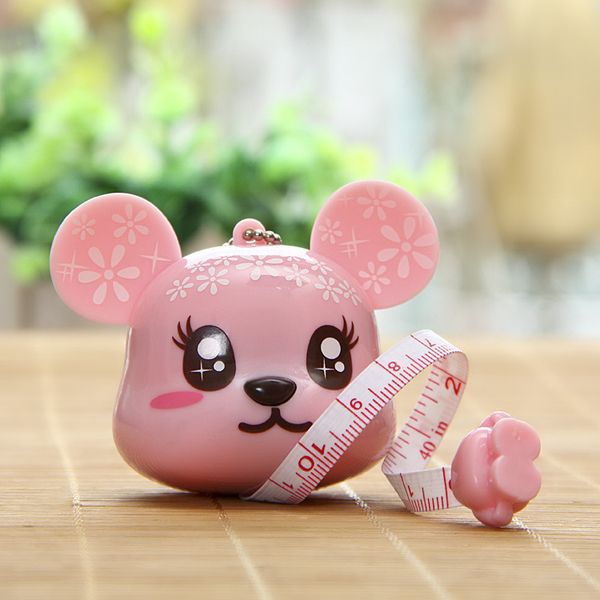 

cute dolls one piece bear couple diy home decoration tool simple tape measure key chain bags car pendant toys gift