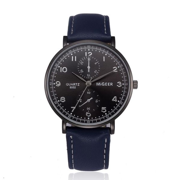 

quartz watche blue roman numerals watch men dropshipping menwatch leather strap men dress watch 2018 may0820, Slivery;brown