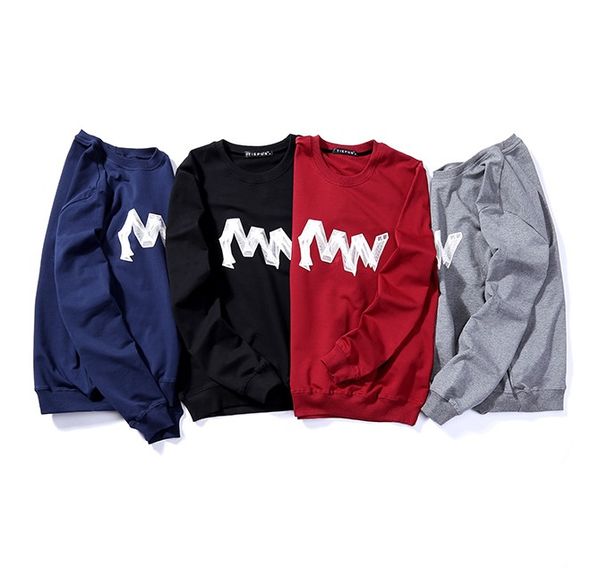 

Mens Fashion Printed Sweatshirts Breathable Crew Neck Cotton Pullover 6 Patterns in 4 Colors Long Sleeve Ribbed Casual Tops