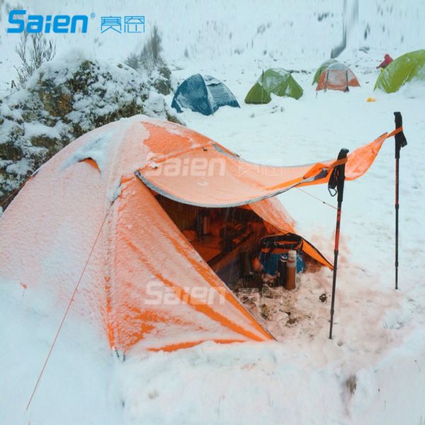 Barraca de acampamento para 2 pessoas, mochila à prova d'água de camada dupla 3 estações para 2 pessoas, barracas para atividades ao ar livre