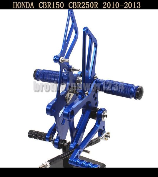 

motorcycle rearsets rear foot pegs cnc rear set footrests fully adjustable rear foot boards fit for honda cbr150 cbr250r 2010- 2013