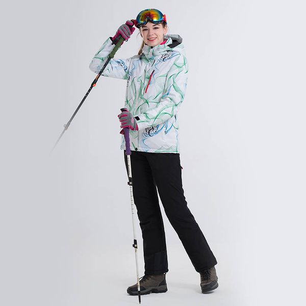 

women lanlaka ski suit snowboard jacket pant winter clothing outdoor sport wear skiing super warm coat pant windproof waterproof