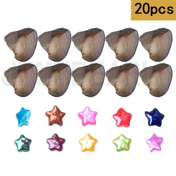 

2018 new star oyster pearl 12-13 mm 2018 10 mix color big fresh water gift diy natural pearl loose beads decorations vacuum packaging, White