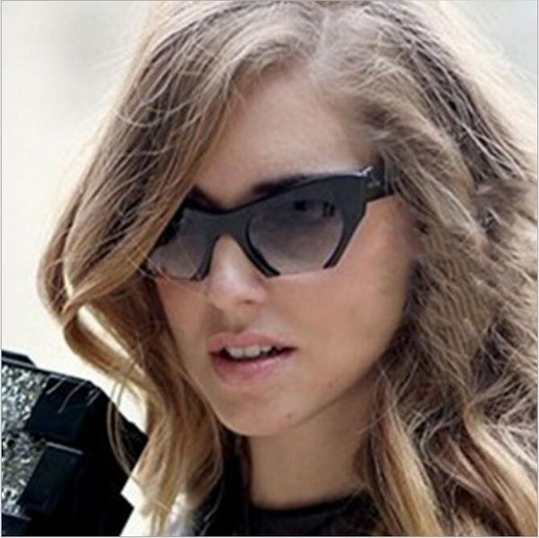 

новые cat eyes солнцезащитные очки высокого качества uv 400 защита модные солнцезащитные очки дизайнера марка солнцезащитные очки для мужчин, White;black