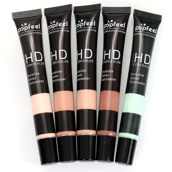 

Hot Popfeel Concealer Invisible Cover Primer Concealer Cream Face Eye Make Foundation Contour Palette 5 Colors
