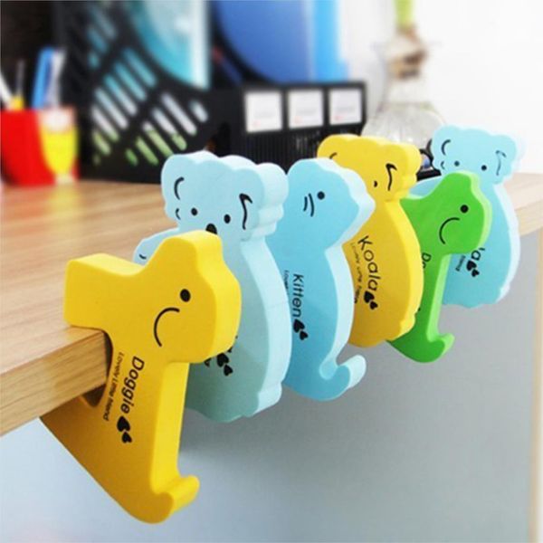 

5pcs/lot baby safe doorways finger pinch guard fence lock the ser for doors baby protector cartoon kids safety doorway
