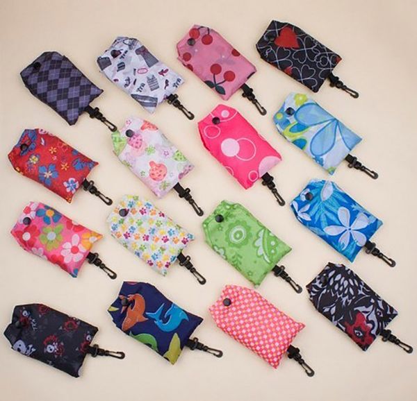 

nylon foldable shopping bags reusable storage bag eco friendly shopping bags tote bags fty7-135