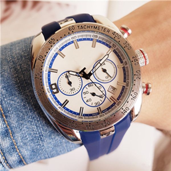 

2018 New AAA silver Mens F1 Luxury Brand Automatic movement Watch men multi-function Watches Fashion Sports Wristwatch