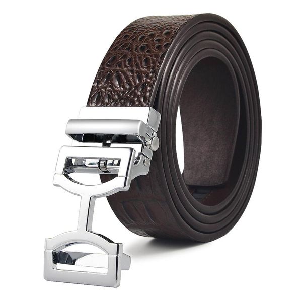 

weddins leather european and american style alloy automatic buckle fashion men's belt wholesale black free shipping, Black;brown