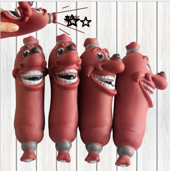 Divertente Pet Dog Toys Salsiccia Halloween Cane Gatto Giocattolo da masticare e mordere Gioco da compagnia Cartone animato mastica giocattolo Cucciolo Giocattoli squeaker