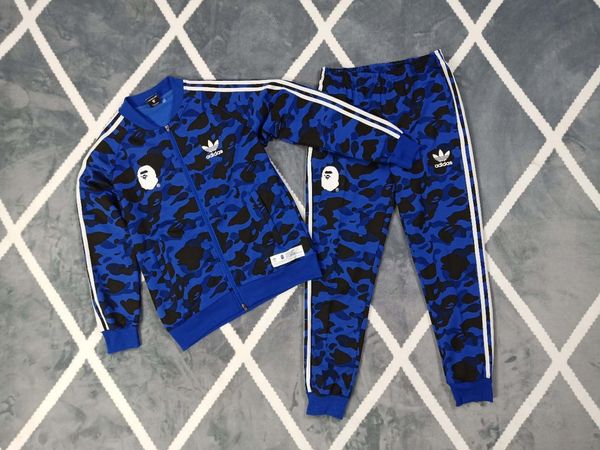 

бесплатная доставка мужские спортивные костюмы 4 цвета куртки + брюки головы обезьяны спортом бег костюмы set college high street style набо, Gray