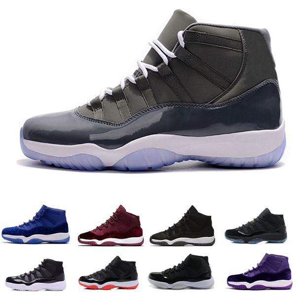 

wholesale 11 prom night gym red midnight navy black stingray bred concord space jam shoes 11s mens womens kids designer shoes